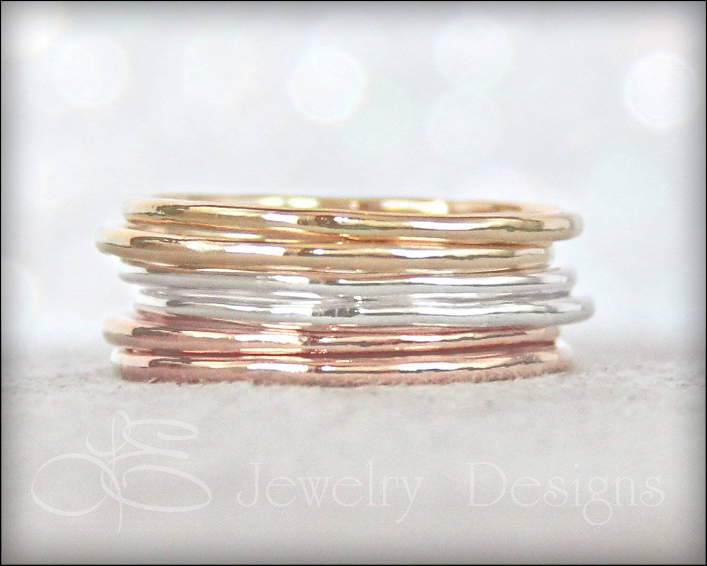 Thin Stacking Rings - (choose metal) - LE Jewelry Designs