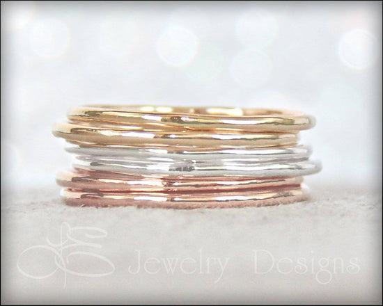 Thin Stacking Rings - (choose metal) - LE Jewelry Designs