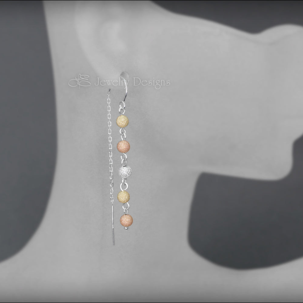 Stardust Threader Earrings (sterling, 14k gold-filled) - LE Jewelry Designs