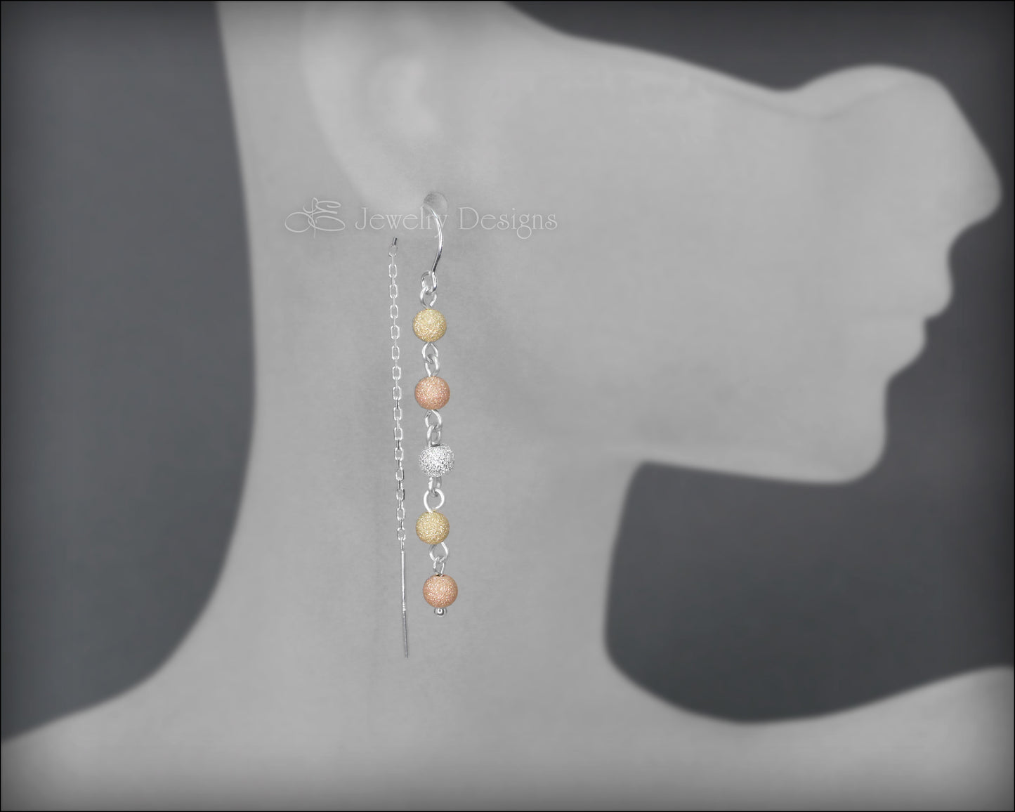 Stardust Threader Earrings (sterling, 14k gold-filled) - LE Jewelry Designs