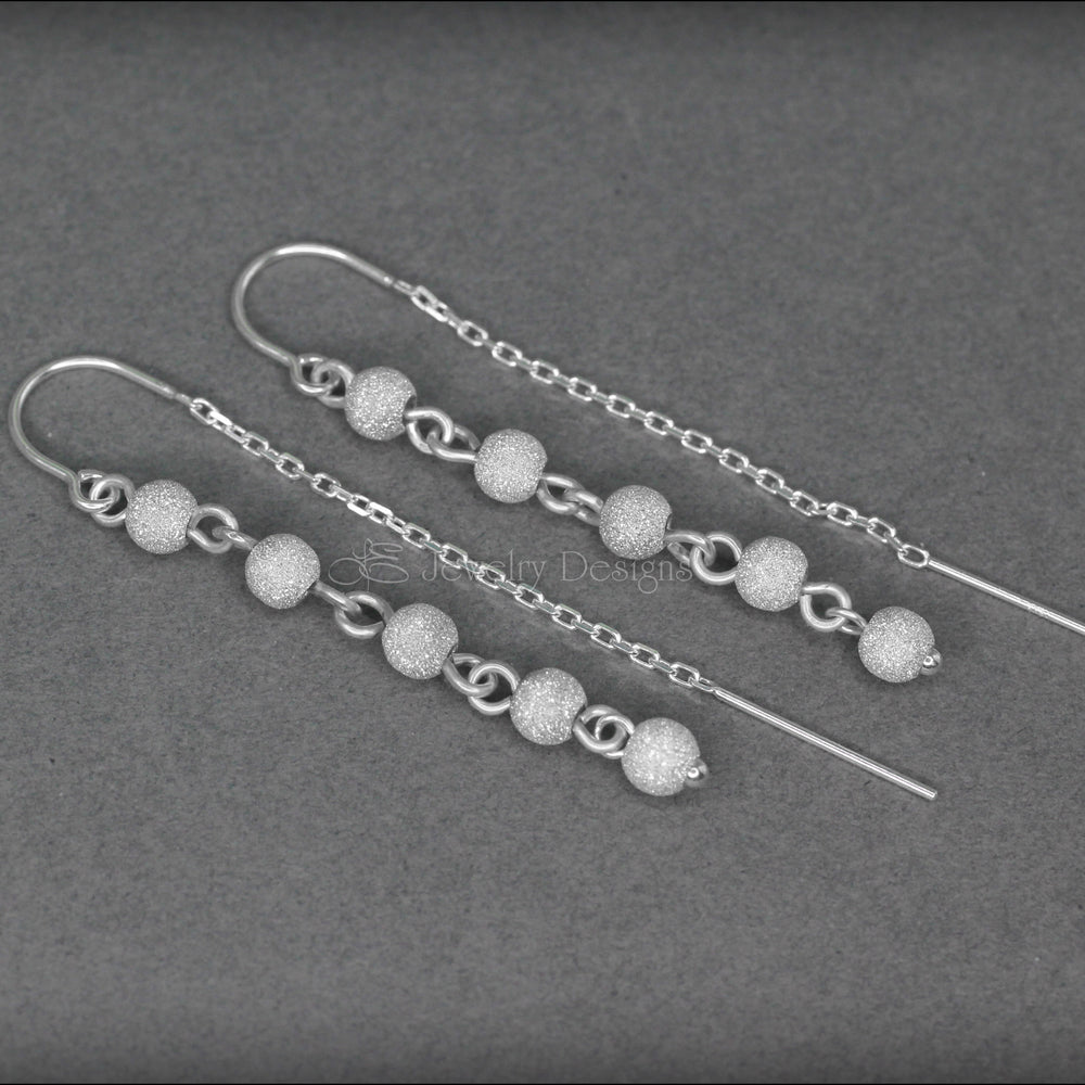 
                  
                    Stardust Threader Earrings (sterling, 14k gold-filled) - LE Jewelry Designs
                  
                