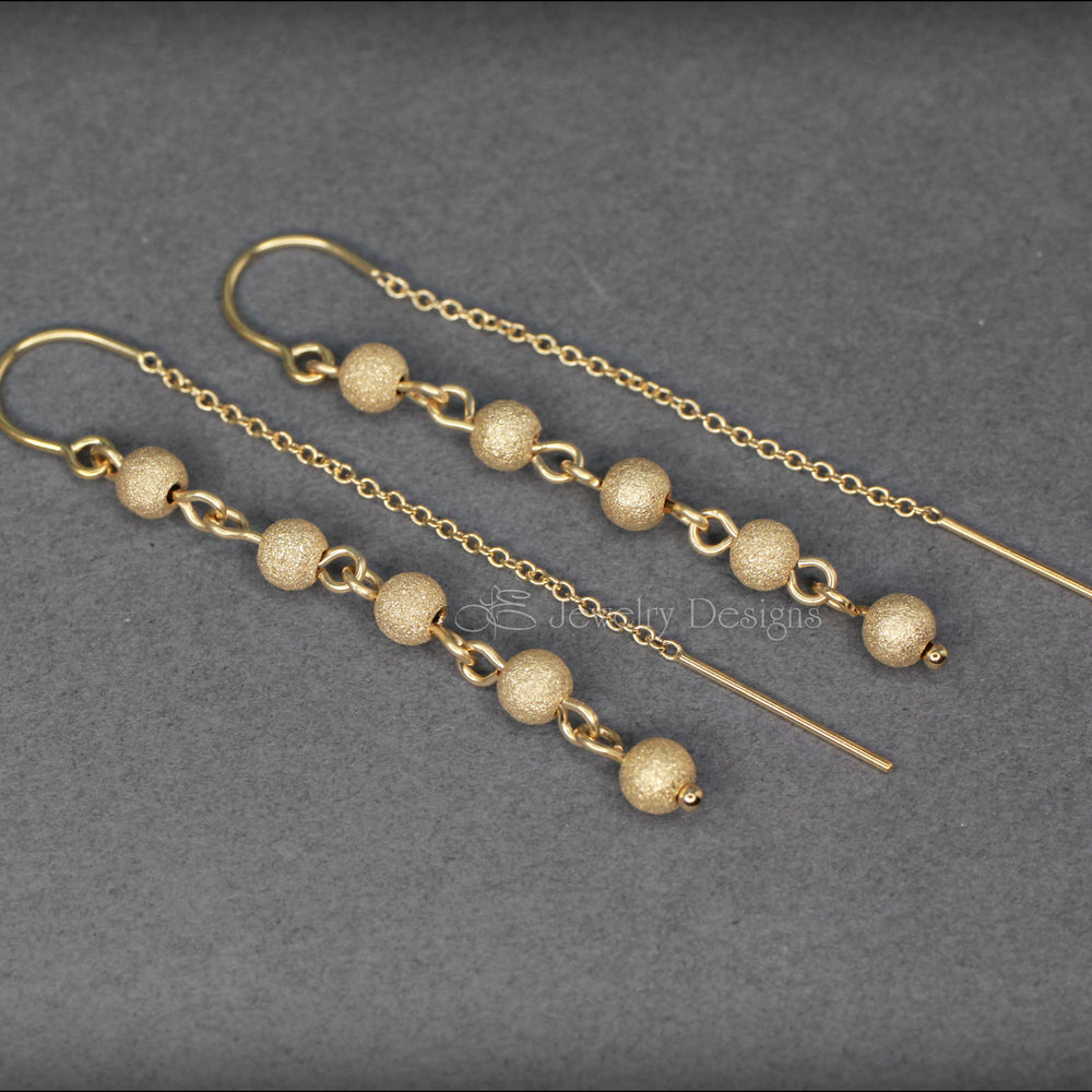 
                  
                    Stardust Threader Earrings (sterling, 14k gold-filled) - LE Jewelry Designs
                  
                