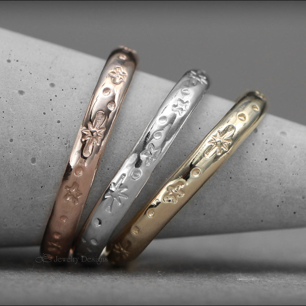 
                  
                    Starry Night Bands - (Sterling, Gold) - LE Jewelry Designs
                  
                