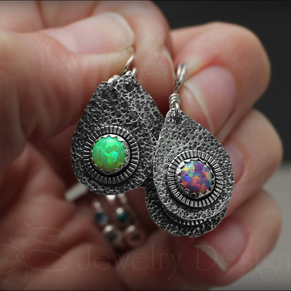 
                  
                    Artisan Opal Teardrop Earrings - LE Jewelry Designs
                  
                