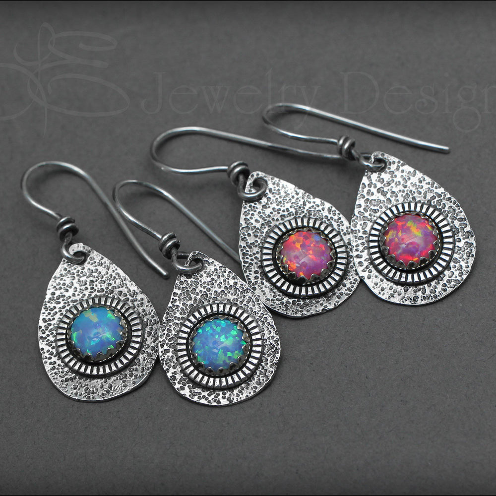 
                  
                    Artisan Opal Teardrop Earrings - LE Jewelry Designs
                  
                