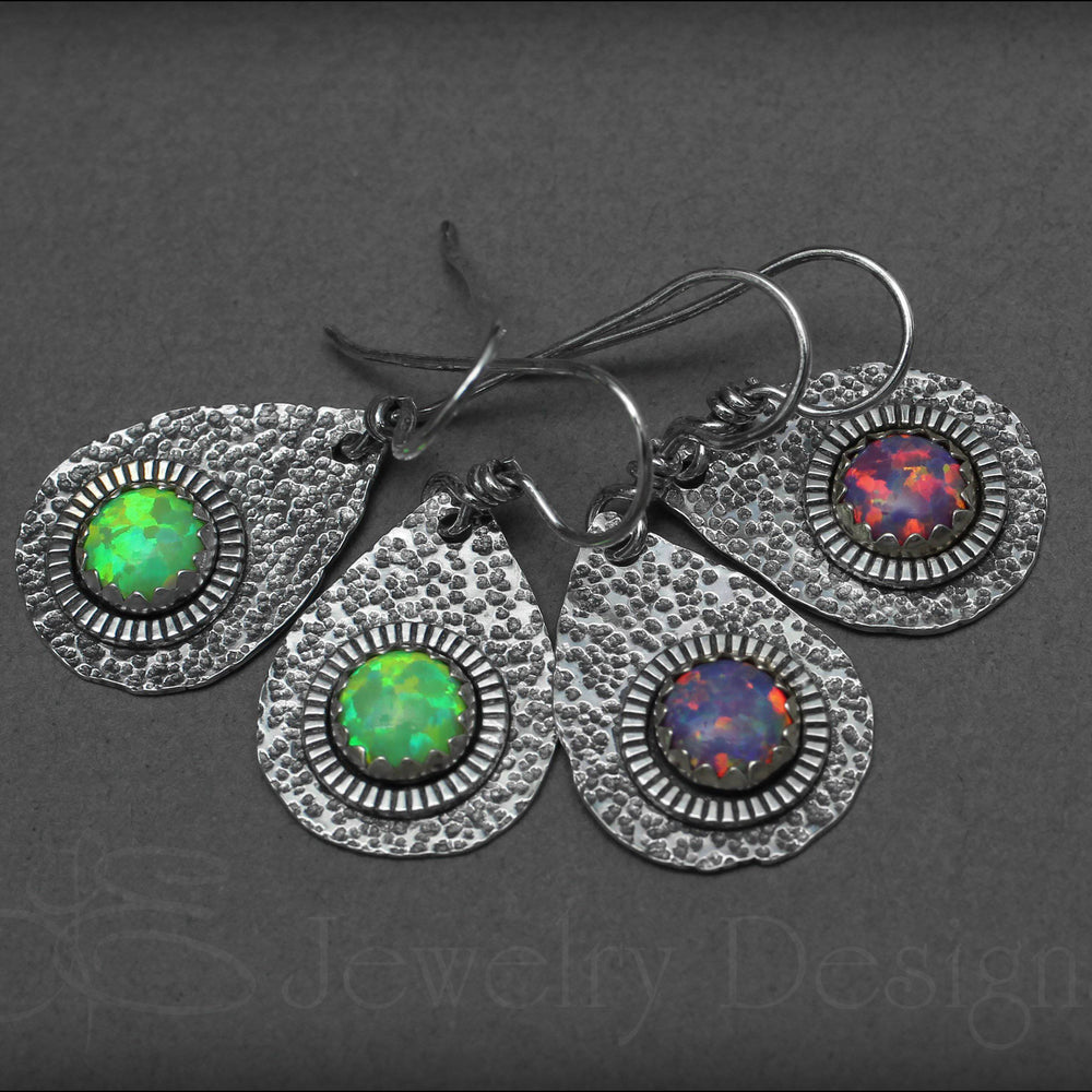 
                  
                    Artisan Opal Teardrop Earrings - LE Jewelry Designs
                  
                