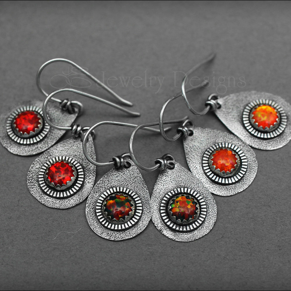 
                  
                    Artisan Opal Teardrop Earrings - LE Jewelry Designs
                  
                
