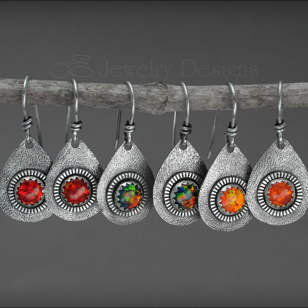 
                  
                    Artisan Opal Teardrop Earrings - LE Jewelry Designs
                  
                