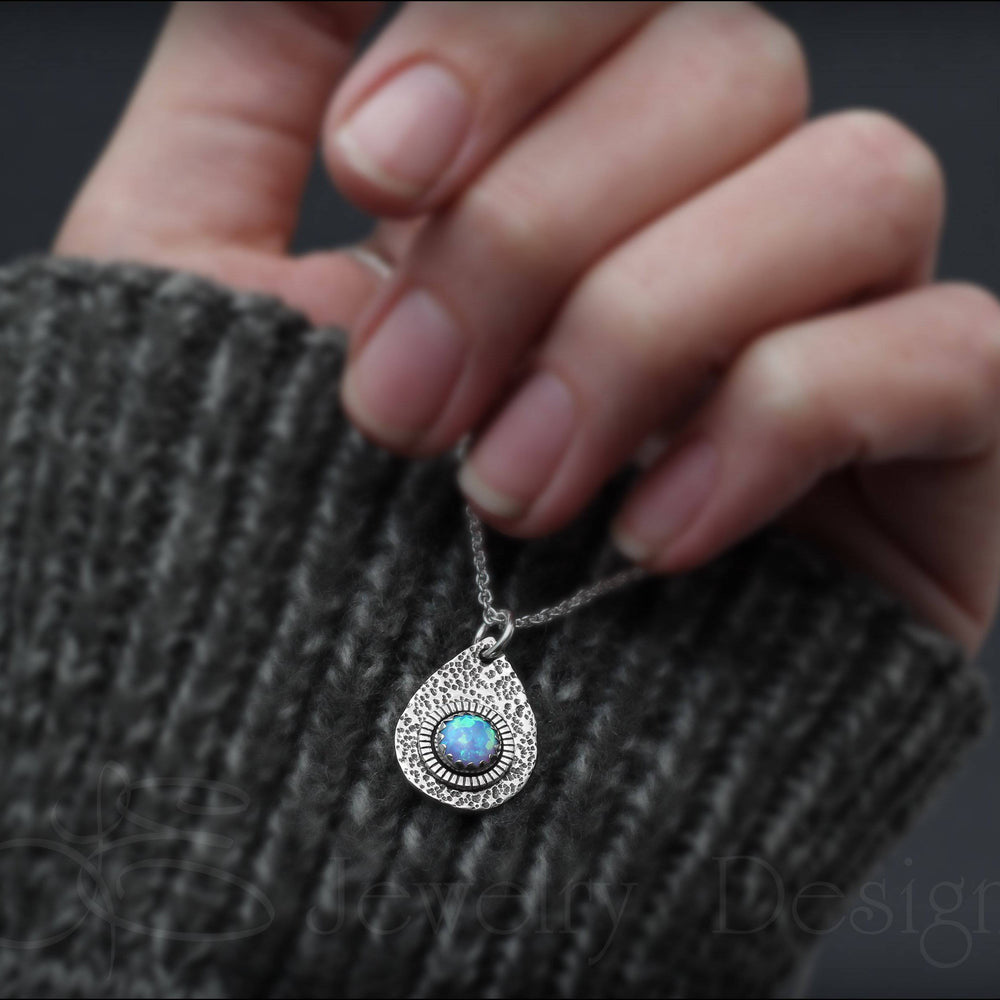 
                  
                    Opal Artisan Teardrop Necklace - (choose color) - LE Jewelry Designs
                  
                