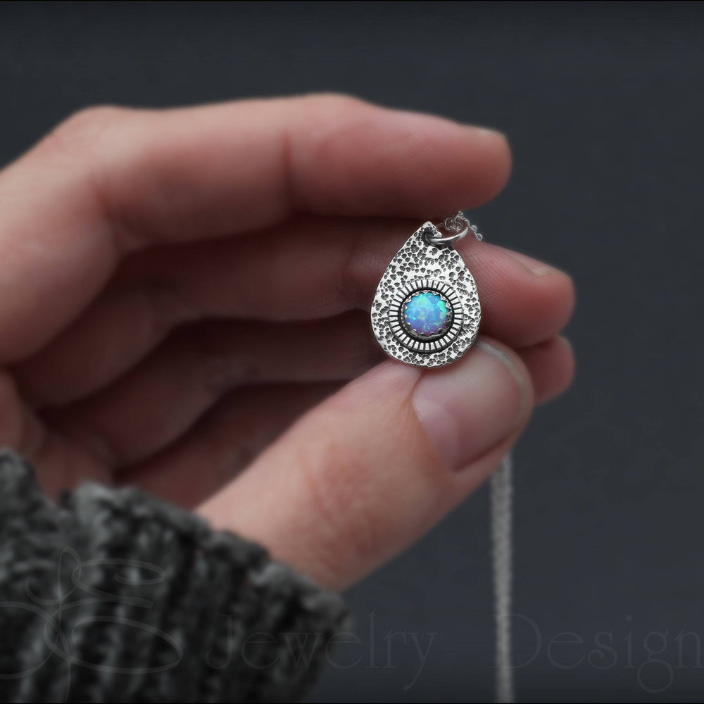 
                  
                    Opal Artisan Teardrop Necklace - (choose color) - LE Jewelry Designs
                  
                