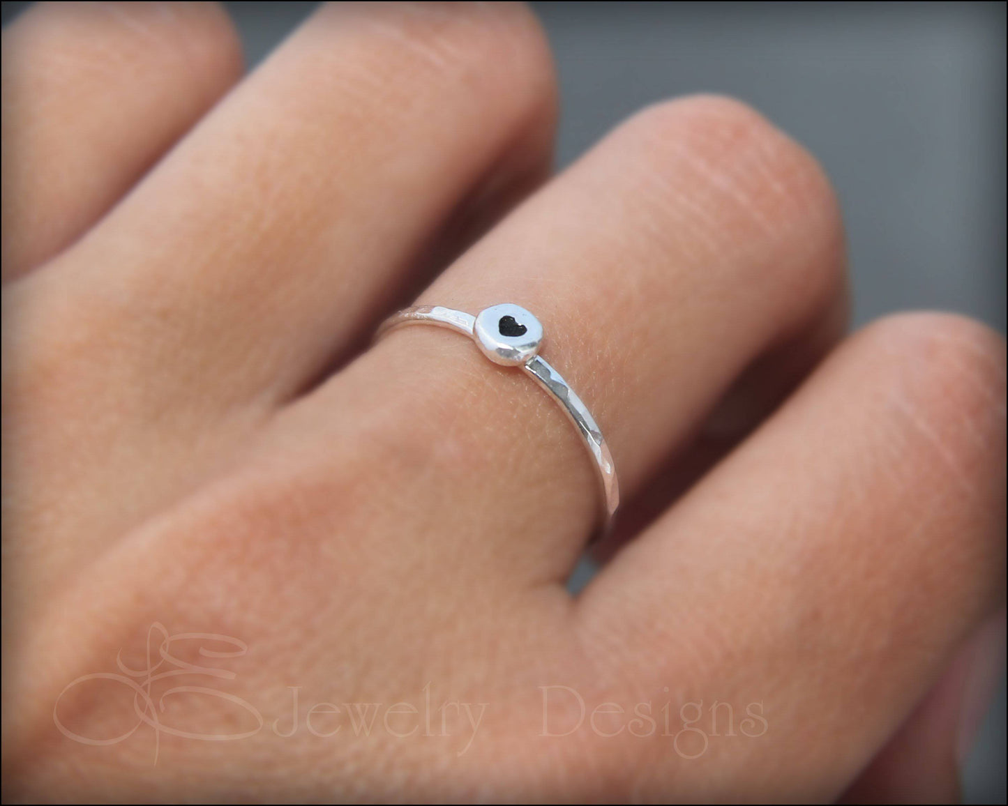 Tiny Initial Ring - LE Jewelry Designs