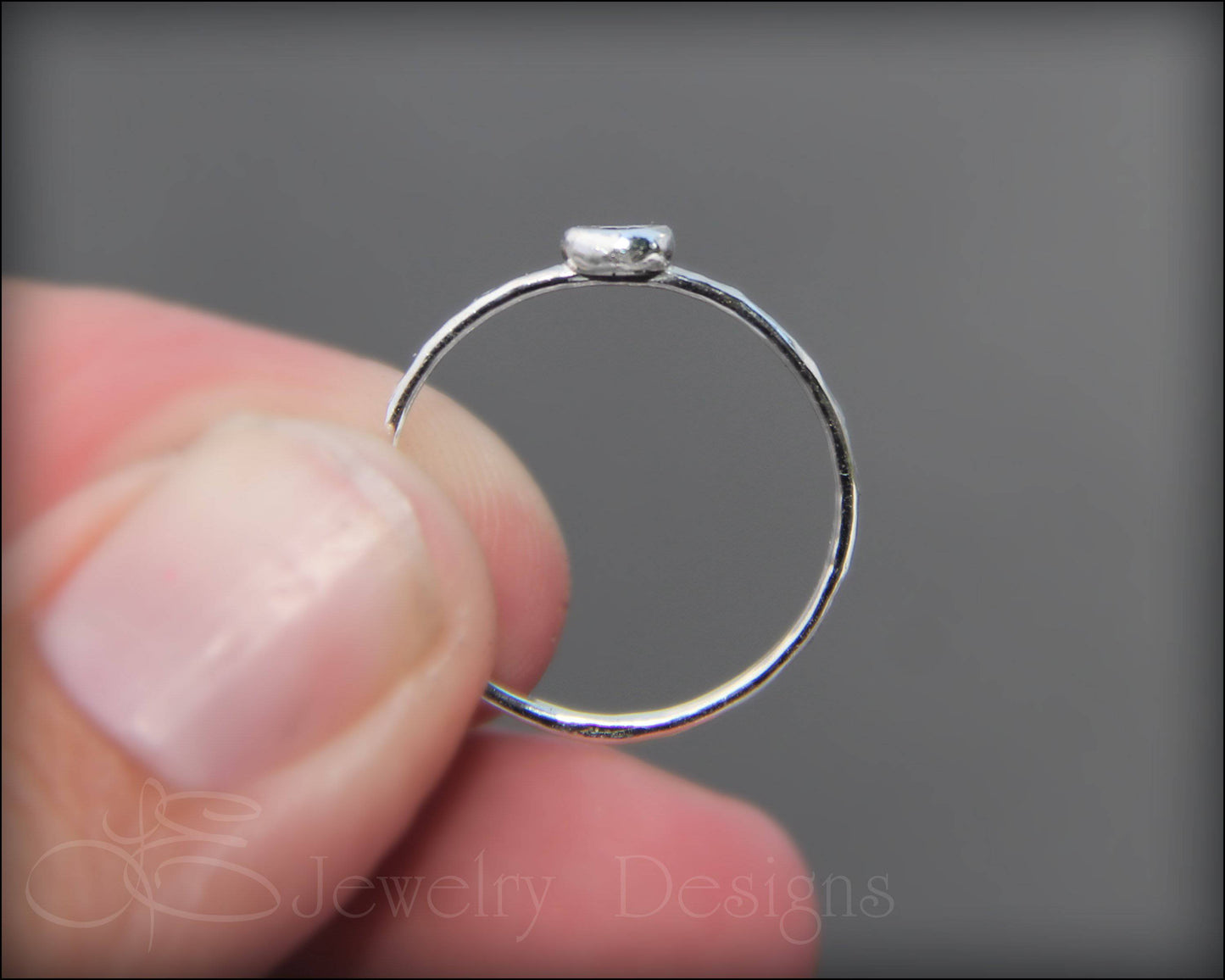 Tiny Initial Ring - LE Jewelry Designs