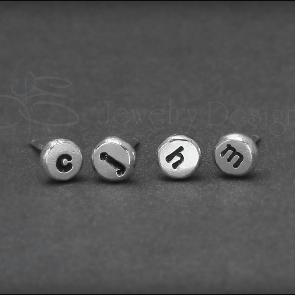 
                  
                    Initial Stud Earrings - LE Jewelry Designs
                  
                
