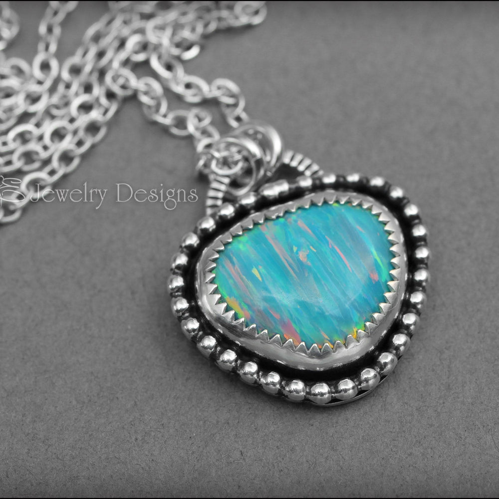 
                  
                    Triangle Opal Necklace - (choose color) - LE Jewelry Designs
                  
                