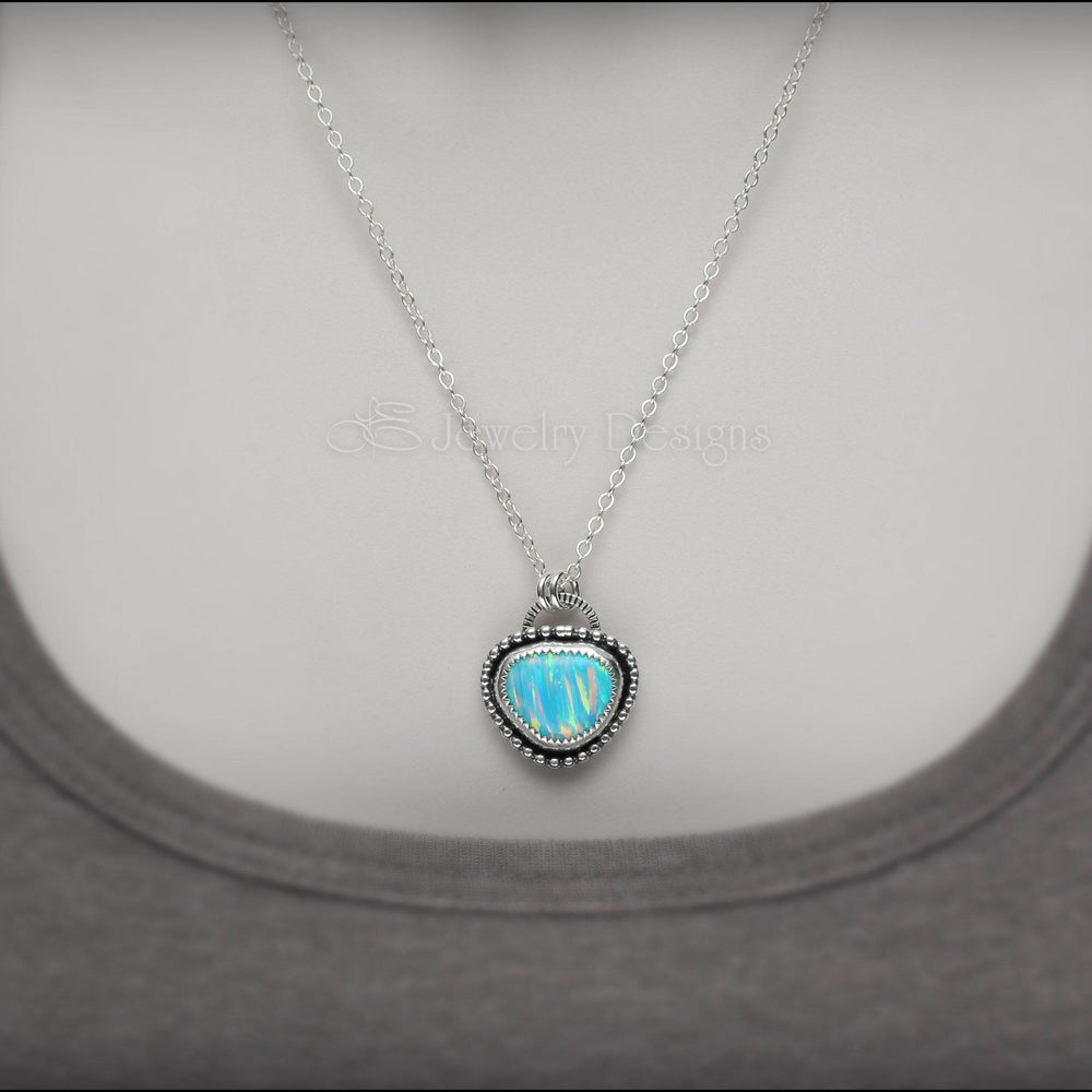 
                  
                    Triangle Opal Necklace - (choose color) - LE Jewelry Designs
                  
                