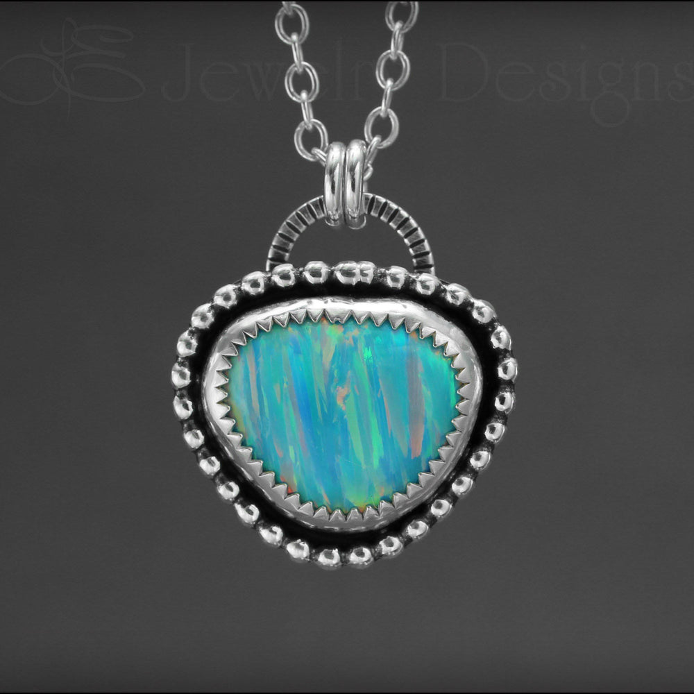 
                  
                    Triangle Opal Necklace - (choose color) - LE Jewelry Designs
                  
                