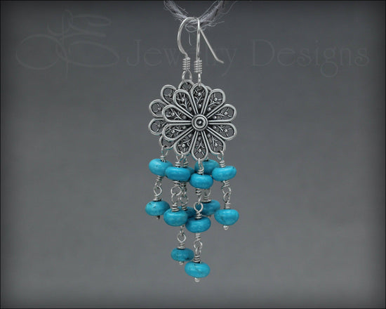 Boho Chic Turquoise Earrings - LE Jewelry Designs