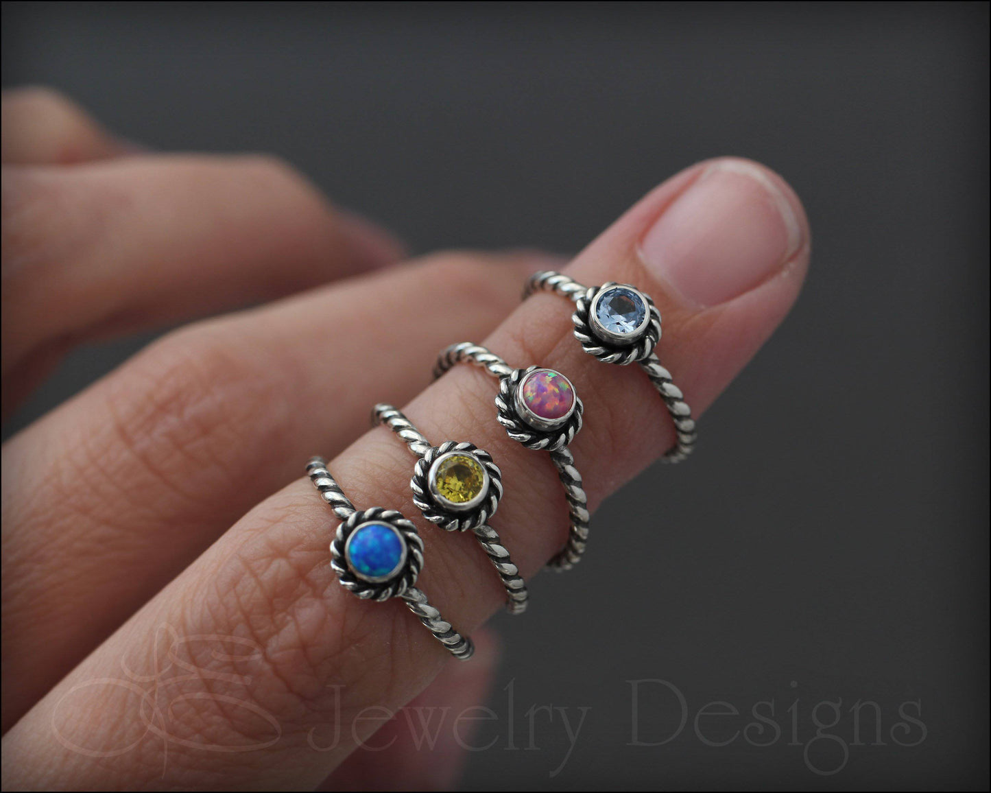 Load image into Gallery viewer, Size 6.5 - Sterling Opal Ring - LE Jewelry Designs
