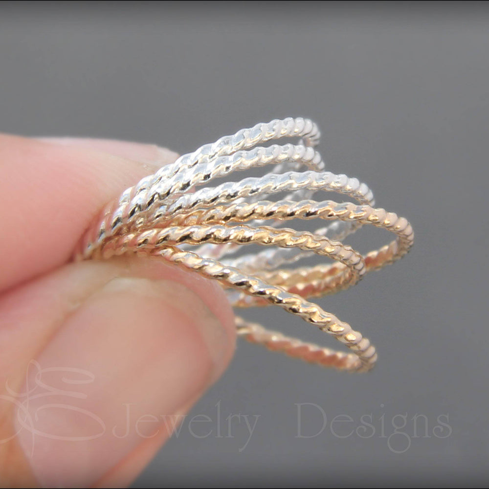 
                  
                    Twisted Stacking Rings - (choose metal) - LE Jewelry Designs
                  
                