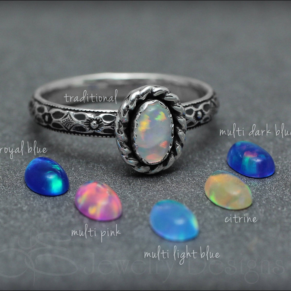 
                  
                    Vintage Style Opal Ring (choose color) - LE Jewelry Designs
                  
                