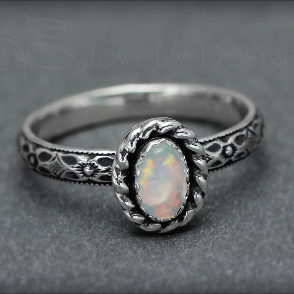 
                  
                    Vintage Style Opal Ring (choose color) - LE Jewelry Designs
                  
                