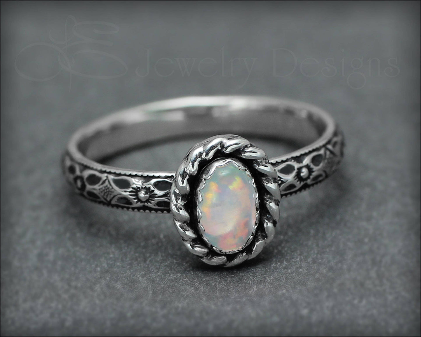 Vintage Style Opal Ring (choose color) - LE Jewelry Designs