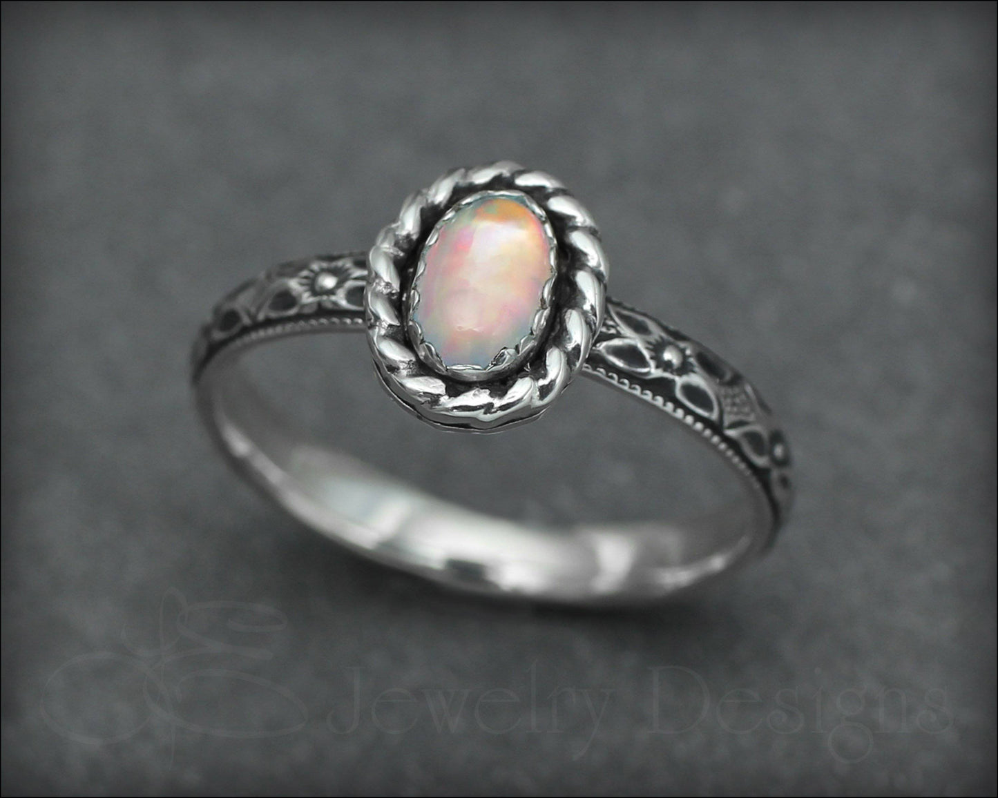 Vintage Style Opal Ring (choose color) - LE Jewelry Designs