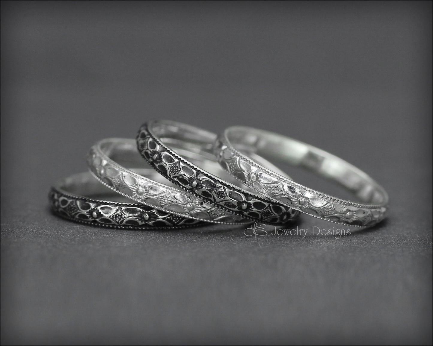 Vintage Style Sterling Floral Ring - LE Jewelry Designs